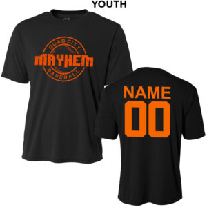 QC Mayhem Baseball YOUTH Cooling Performance Tshirt-Black