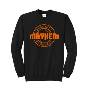 QC Mayhem Baseball Unisex Fleece Crewneck Sweatshirt-Black