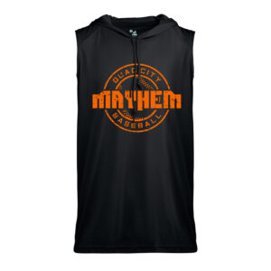 QC Mayhem Baseball Badger B-Core Sleeveless Hood Tee-Black