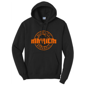QC Mayhem Baseball Unisex Fleece Hooded Swetashirt-Black