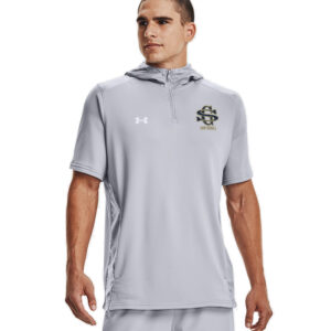 Sterling Gold SB Under Armour Men’s UA Command Short Sleeve Hoodie-Mod Grey