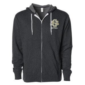 Sterling Gold SB Independent Trading Co Unisex Lightweight Full Zip Hooded Sweatshirt-Charcoal Heather