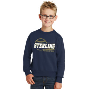Sterling Gold SB Youth Fleece Crewneck Sweatshirt-Navy