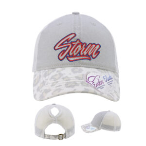 Storm Infinity Her Women’s Printed Visor with Mesh Back Cap-Grey Snow Leopard