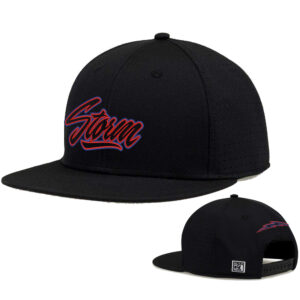 Storm The Game Perforated GameChanger Snapback Cap-Black