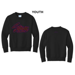 Storm Youth Fleece Crewneck Sweatshirt-Black
