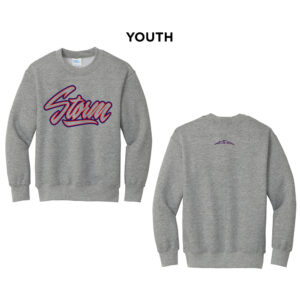 Storm Youth Fleece Crewneck Sweatshirt-Athletic Heather