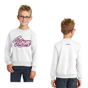 Storm Youth Fleece Crewneck Sweatshirt-White