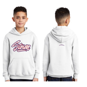 Storm Youth Fleece Hooded Sweatshirt-White