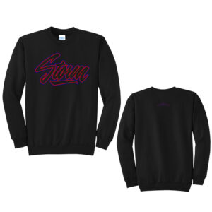 Storm Unisex Fleece Crewneck Sweatshirt-Black
