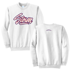 Storm Unisex Fleece Crewneck Sweatshirt-White