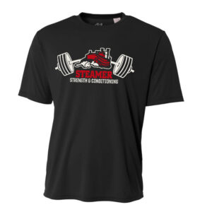 Steamer Strength Adult Loose Fit Cooling Performance Tshirt-Black