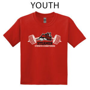 Steamer Strength Youth Short Sleeve Tee-Red