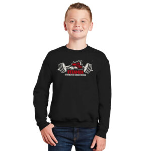 Steamer Strength Youth Fleece Crewneck Sweatshirt-Black