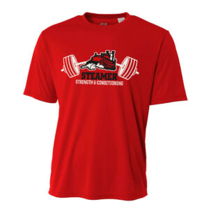 Steamer Strength Adult Loose Fit Cooling Performance Tshirt  -Red