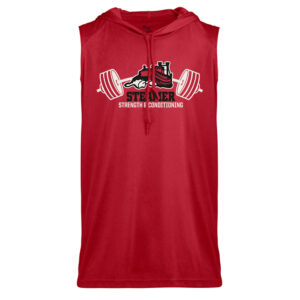Steamer Strength Badger B-Core Sleeveless Hood Tee-Red