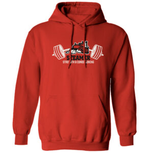 Steamer Strength Unisex Fleece Hooded Sweatshirt-Red
