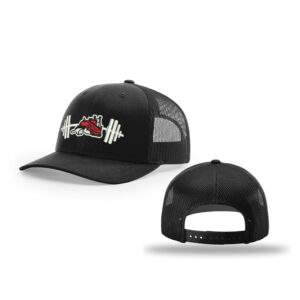 Steamer Strength Richardson Pro Crown Mesh Back solid color Adjustable back cap Solid-Black