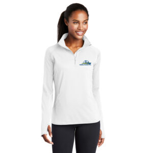 Skyline Employee Sport-Tek Ladies Sport-Wick Stretch 1/2-Zip Pullover-White