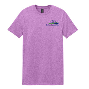 Skyline Employee Unisex Softstyle Short Sleeve T-Shirt-Heather Radiant Orchid
