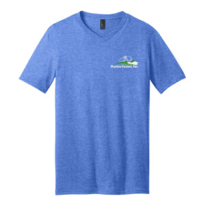 Skyline Employee Unisex District Very Important Tee V-Neck-Heather Royal