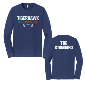 Tigerhawk Strength Unisex Long Sleeve Fan Favorite Cotton Tee-Navy