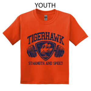Tigerhawk Strength Youth Short Sleeve Tee-Orange
