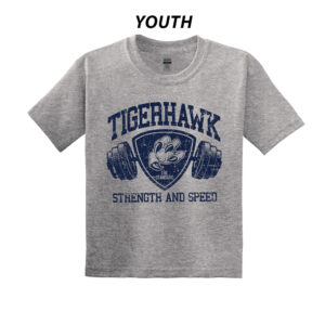 Tigerhawk Strength Youth Short Sleeve Tee-Grey