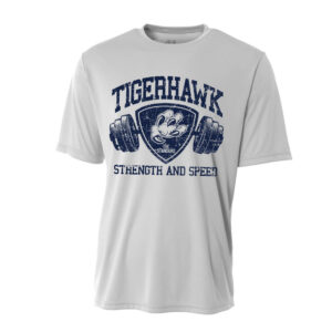 Tigerhawk Strength Adult Loose Fit Cooling Performance Tshirt-Silver