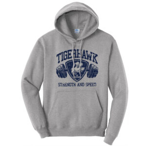 Tigerhawk Strength Unisex Fleece Hooded Sweatshirt-Athletic Heather