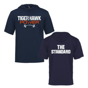 Tigerhawk Strength Adidas  Dugout NWV Short Sleeve Hoodie-Navy