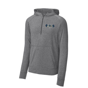 Tigerhawk Strength Sport-Tek Sport-Wick Stretch 1/2-Zip Hoodie Men-Charcoal Grey Heather