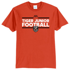 Tiger Junior Football Unisex Short Sleeve Tee – Orange
