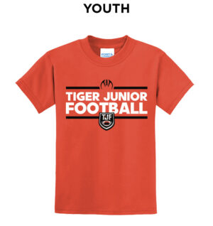 Tiger Junior Football Unisex Short Sleeve Tee YOUTH – Orange