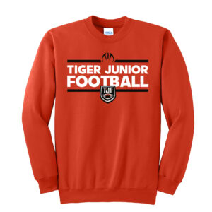 Tiger Junior Football Essential Fleece Crewneck Sweatshirt – Orange