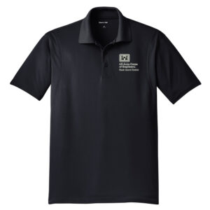 US Army Corps Engineers Sport-Tek TALL Micropique Sport-Wick Polo-Black