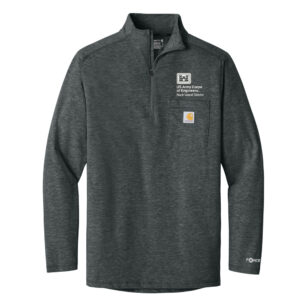 US Army Corps Engineers Carhartt Force men 1/4-Zip Long Sleeve T-Shirt-Carbon Heather