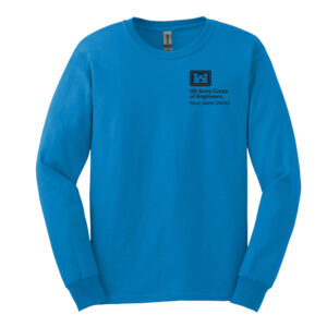 US Army Corps Engineers  Unisex Cotton Long Sleeve Tee-Sapphire