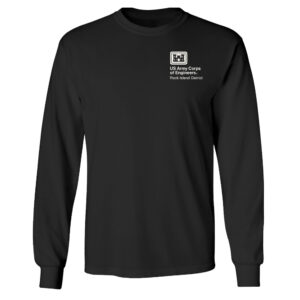 US Army Corps Engineers  Unisex Cotton Long Sleeve Tee-Black