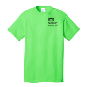 US Army Corps Engineers Unisex Short Sleeve Tee-Neon Green