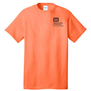US Army Corps Engineers Unisex Short Sleeve Tee-Neon Orange