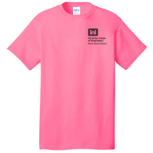 US Army Corps Engineers Unisex Short Sleeve Tee-Neon Pink