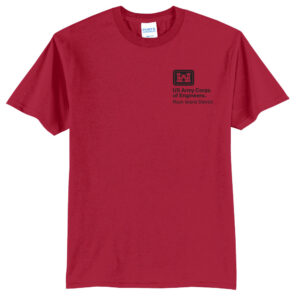 US Army Corps Engineers Unisex Short Sleeve Tee-Red