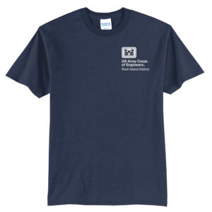US Army Corps Engineers Unisex Short Sleeve Tee-Navy