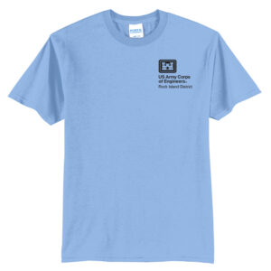 US Army Corps Engineers Unisex Short Sleeve Tee-Light Blue