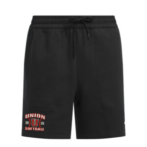 Union Softball Adidas Unisex Practice Shorts (3 pocket)- BLACK
