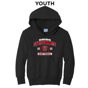 Union Softball Youth Fleece Hooded Sweatshirt-Black
