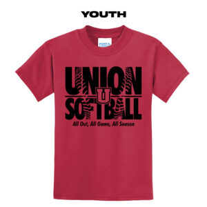 Union Softball Youth Short Sleeve Tee-Red