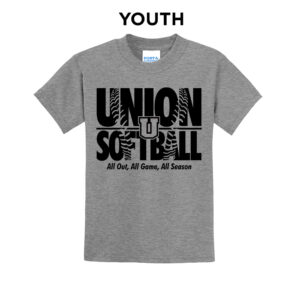 Union Softball Youth Short Sleeve Tee-Grey
