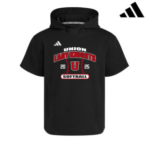 Union Softball Adidas  Dugout NWV Short Sleeve Hoodie- BLACK